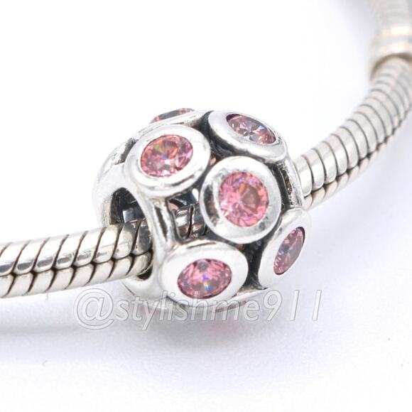 Authentic PANDORA Whimsical Lights Pink Charm - Picture 1 of 10
